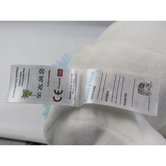 Cuddle & Friends Smile Unicorn Soft Plush Animal Blue Mane Sparkle Hooves  14" - Picture 9 of 11